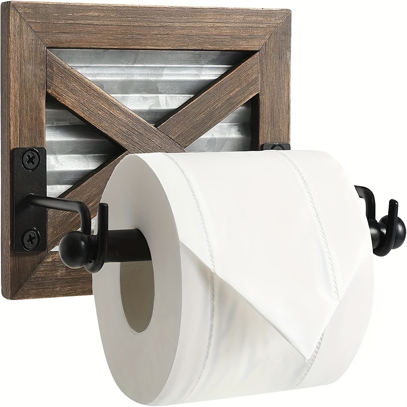Portarrollos de papel higiénico de madera rústica -  México