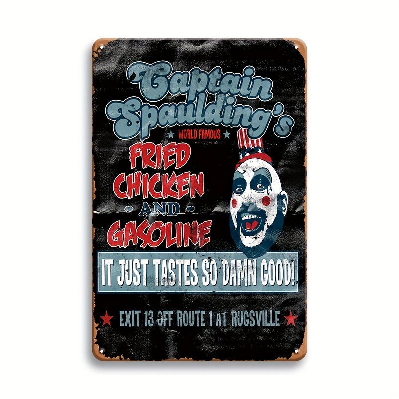 Chainsaw Man Anime Poster Retro Metal tin Sign Halloween Tin  Sign,Cave,Bar,Club, Home Wall Art Metal Tin Sign 8x12 inches