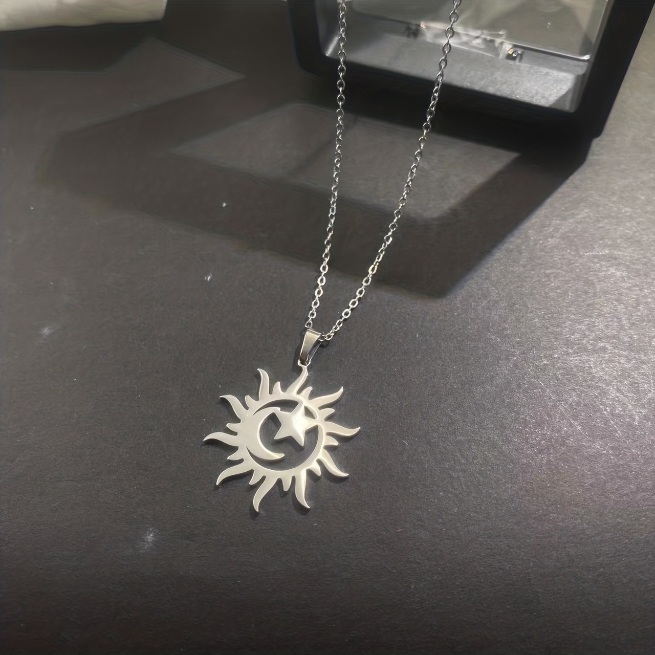 Stainless Steel Charms Round Sun Wave Fashion Hollow Pendants For