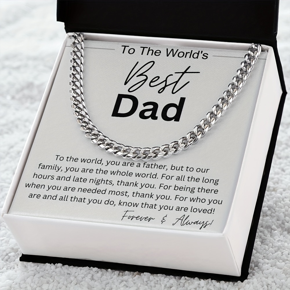 Titanium Steel Bracelet Fathers Day Gift From Daughter - Temu