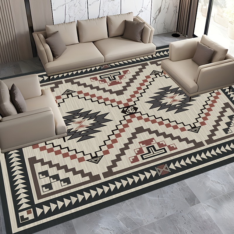 Geometric Pattern Diatom Mud Area Rug, Non-slip Kitchen Indoor