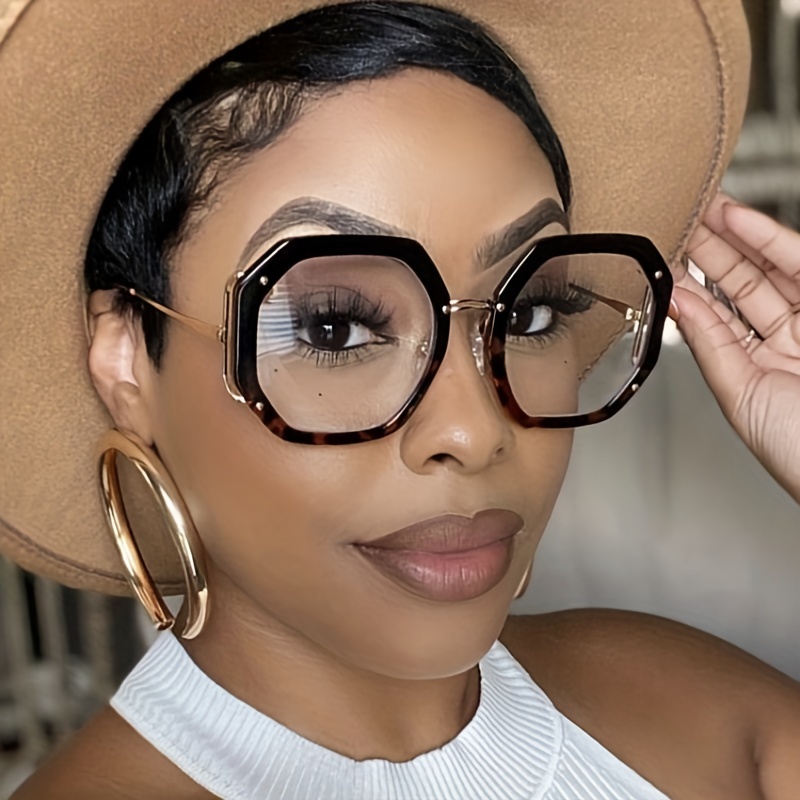 Large clearance hexagon sunglasses