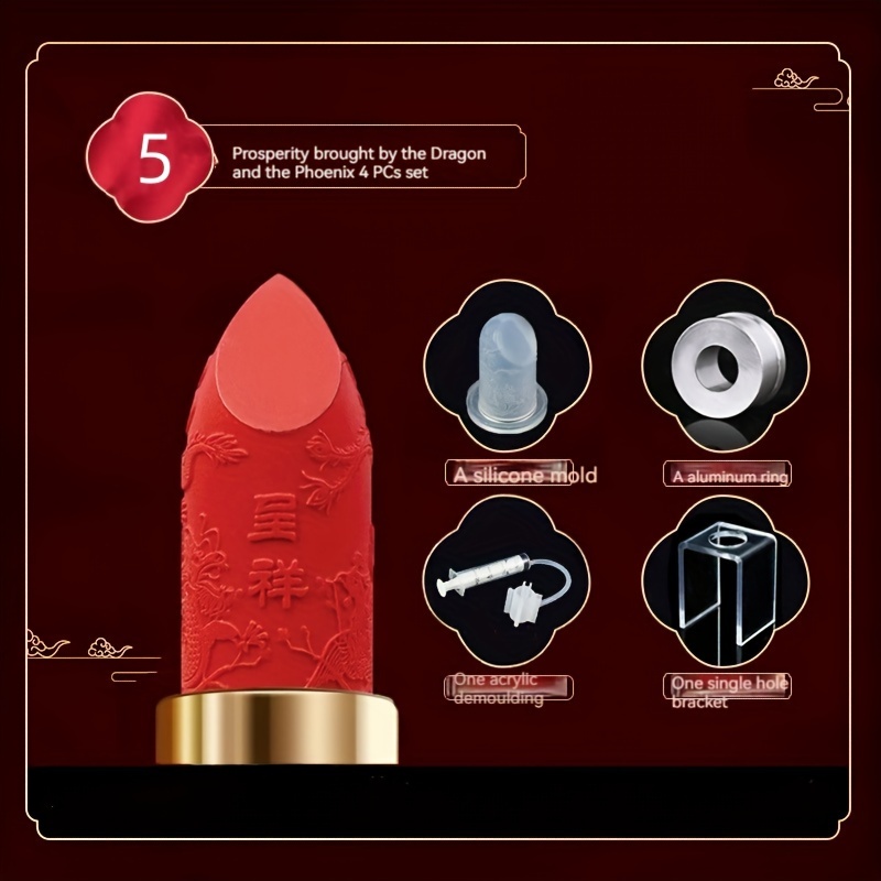Makeup Chocolate Silicone Molds 4 Pcs Kiss Lipstick Perfume High