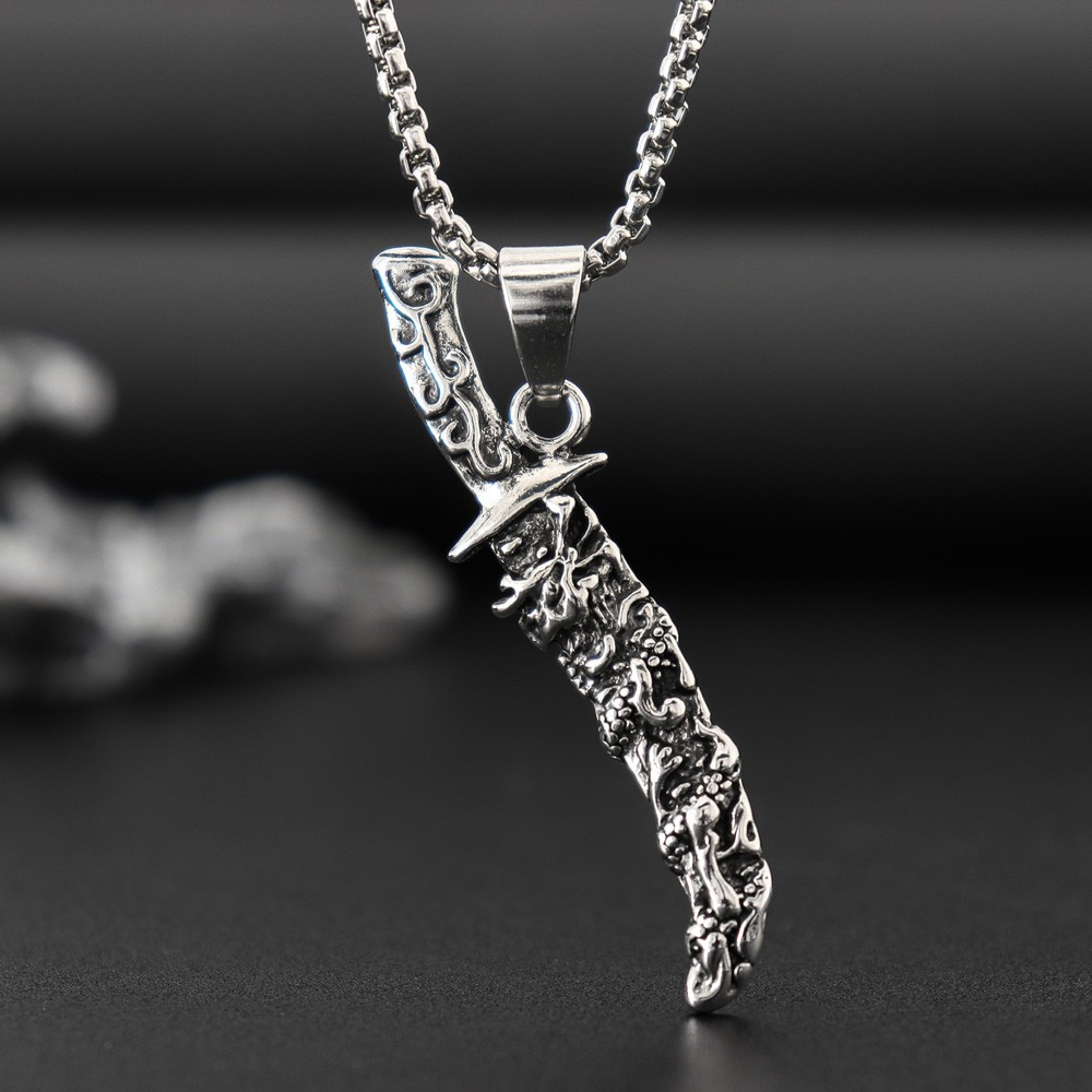 Sterling Silver Dragon Swiss Army Knife Pendant