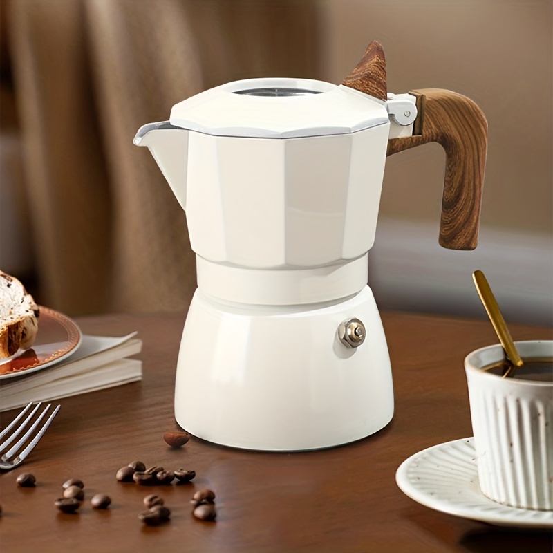 Stovetop Espresso Maker Moka Pot Italian Espresso Greca Coffee Maker 2 Cup 100ml Aluminum Stove Top Coffee Home Office Use Gift for Friends for