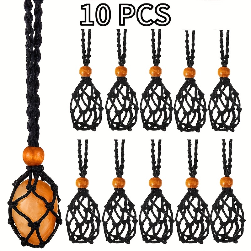 18Pcs Adjustable Crystal Necklace Holder Empty Stone Holder Pendant Stone  Holder