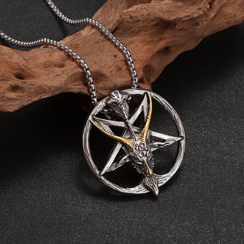 Goat shop pentagram necklace