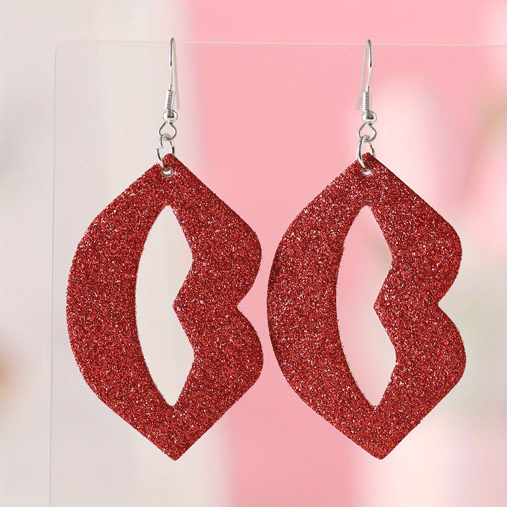 1Pair Valentine's Day Envelope & Lips Design Earrings, Suitable for Women As Valentine's Day Gift,one-size