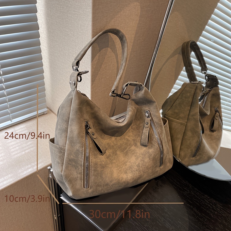 Stylish Top Handle Designer Black Handbag Elegant Oil Wax Leather Square  Fashion Shopper Bag Solid Color All Match Shoulder Bags - AliExpress