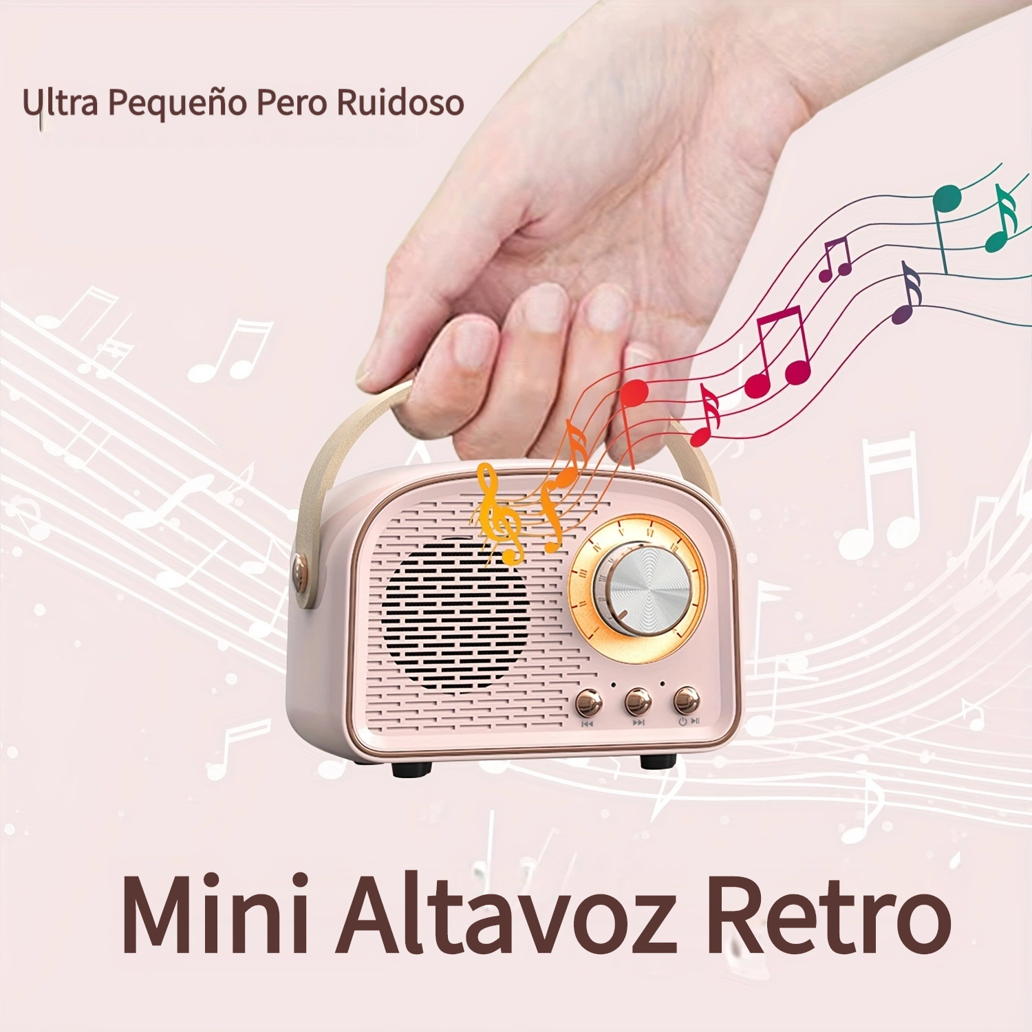 Radio portátil AM FM Radio de onda corta, pequeña radio retro vintage con  Bluetooth, volumen fuerte, compatible con tarjeta TF USB reproductor de  MP3