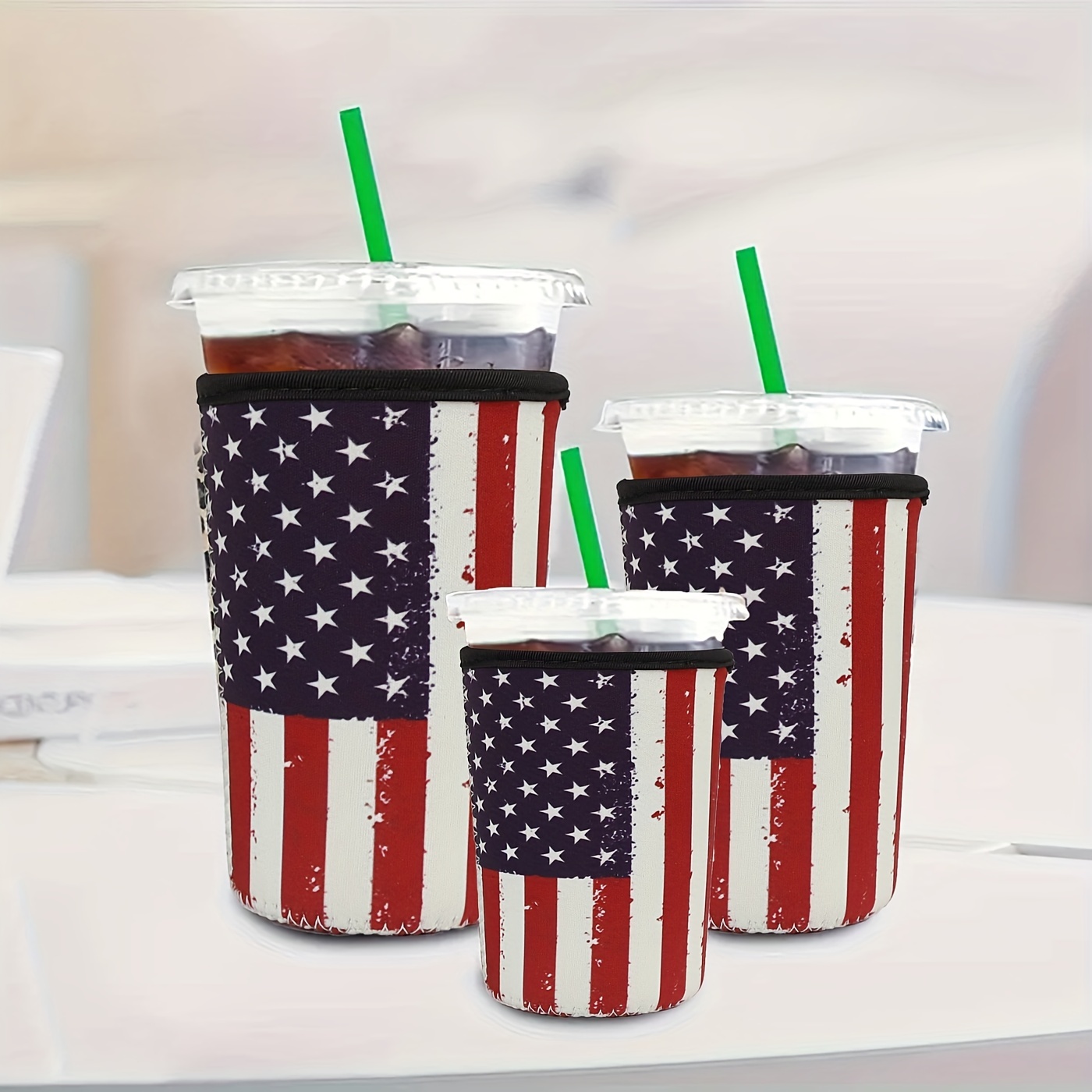 Cold Drink Cup With Handle Straw And Dust proof Cup Cover - Temu