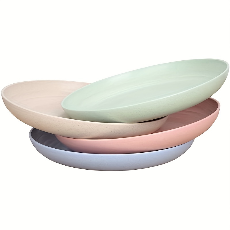 MICROWAVE DIVIDED PLATES WITH VENTED LIDS - (SET OF 4 IN ASSORTED COLORS)