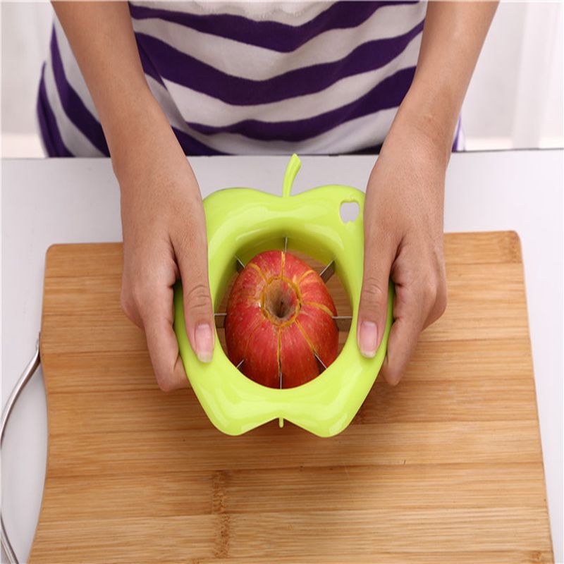 Apple Slicer Cutter, Pitter, Divider 8-Blade 304 Stainless Steel Fruit Cutter for Up to 4 Inches Apple, Silver