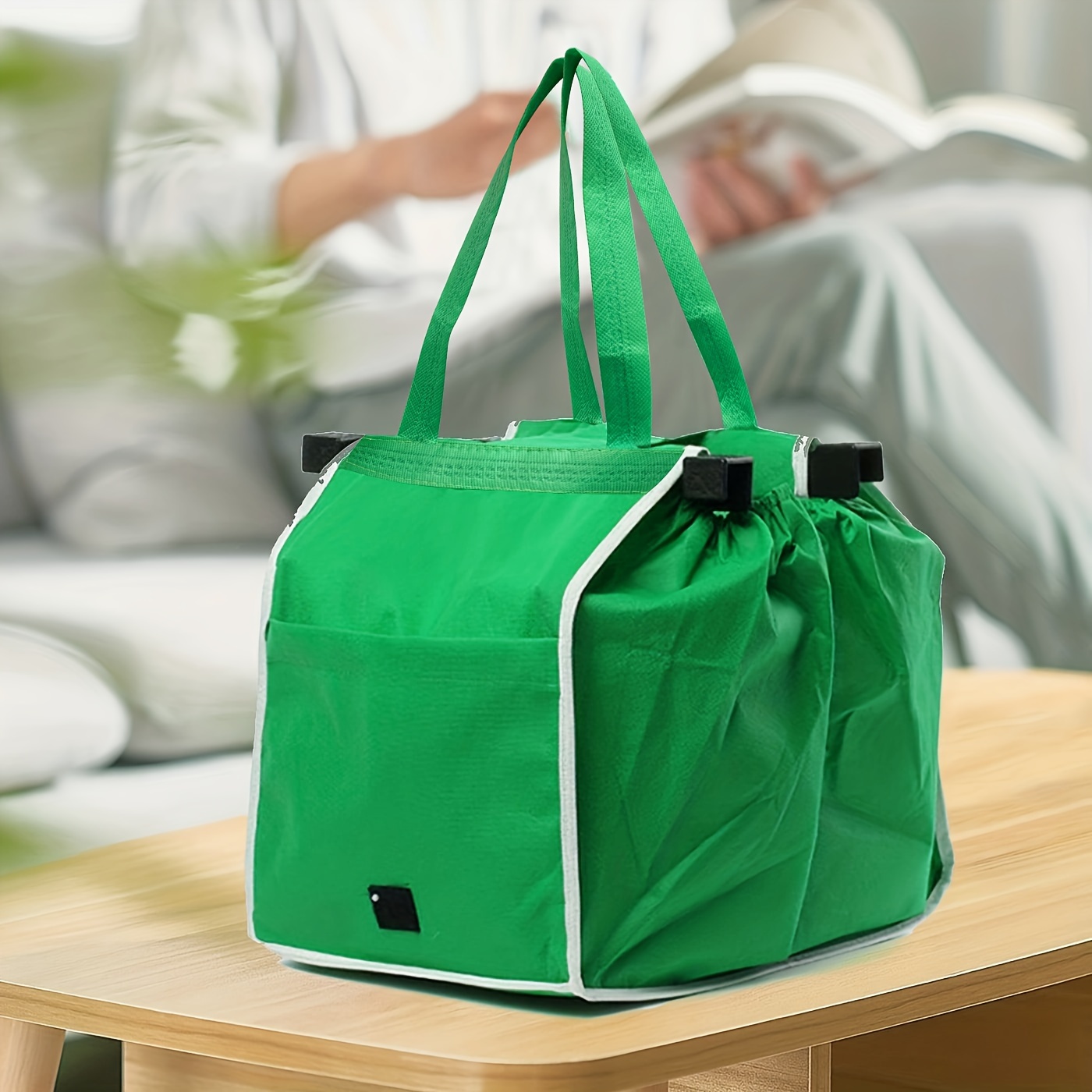 1pc Shopping Bag Nylon Folding Portable Handbag Shoulder Shopping Bag  Fashion Letter, Quick & Secure Online Checkout