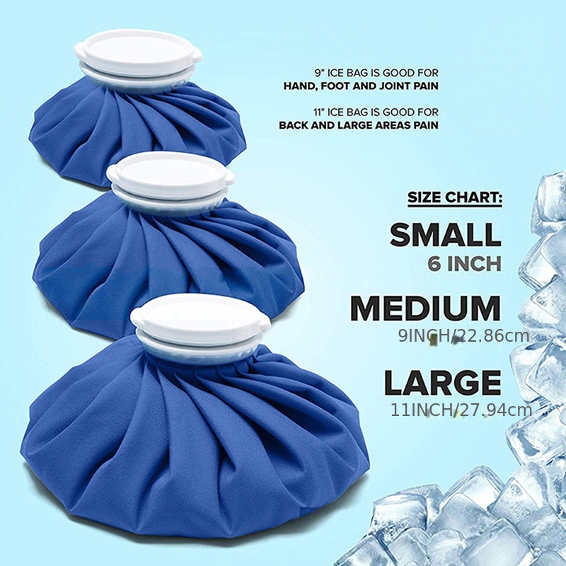 DMI Bolsa de hielo reutilizable, bolsas de hielo para lesiones, bolsa de  hielo de terapia fría y caliente, alivio del dolor para dolores de cabeza