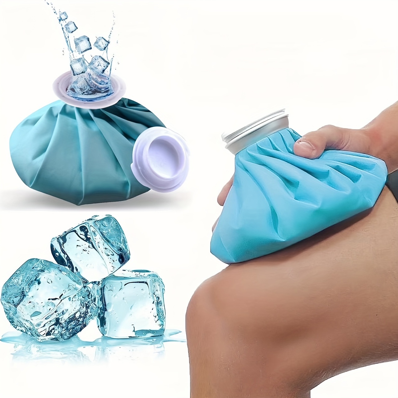 My Heating Pad Foot and Ankle Gel Pack - Reusable Gel Ice Pack with Elastic Fastener - Cold Packs for Post-Surgery or Sport Injuries, Flexible Ice