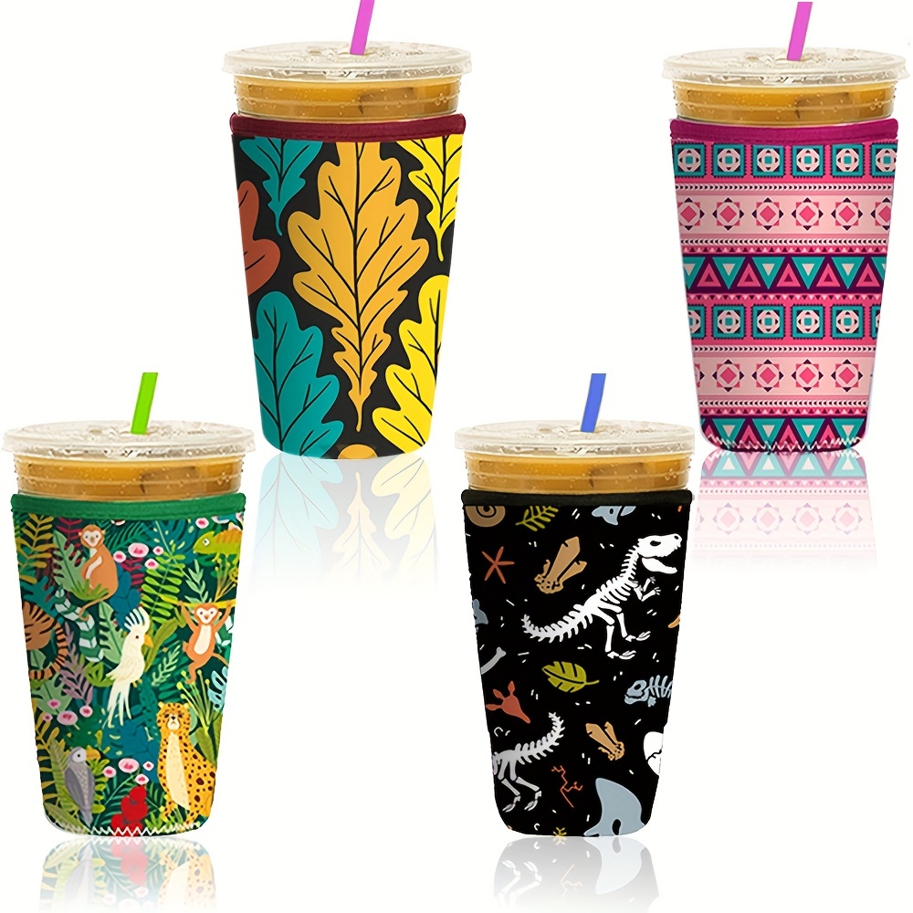 Cup Sleeves for Cold Drinks Reusable Cup Sleeve with Strap