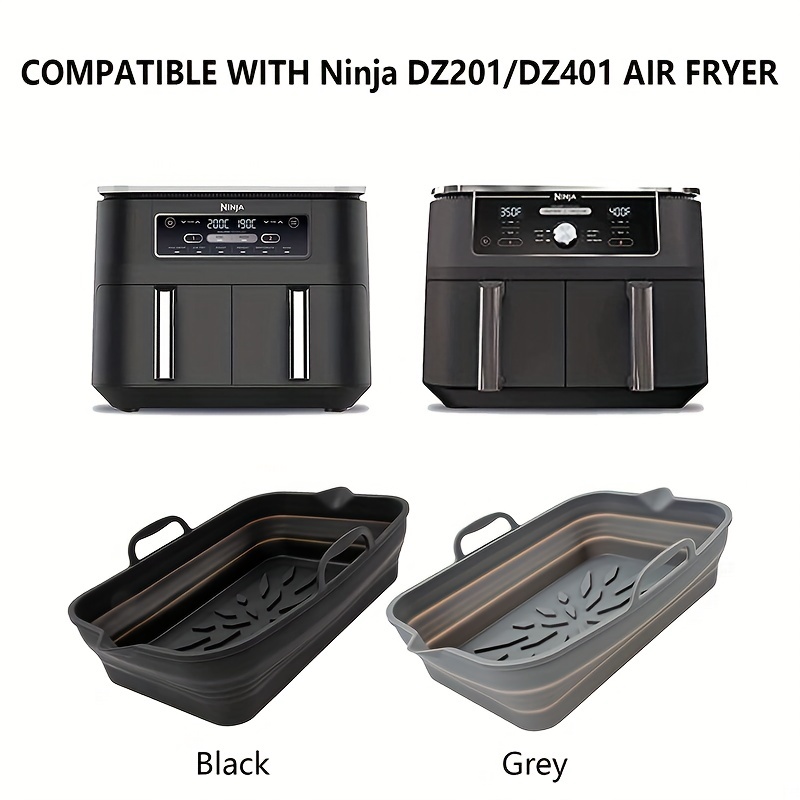 Double Air Fryer Accessories For Foodi Dz201 Dz401 Silicone Baking Pan Cake  Mold Rectangular Bread Pan Muffin Cupcake