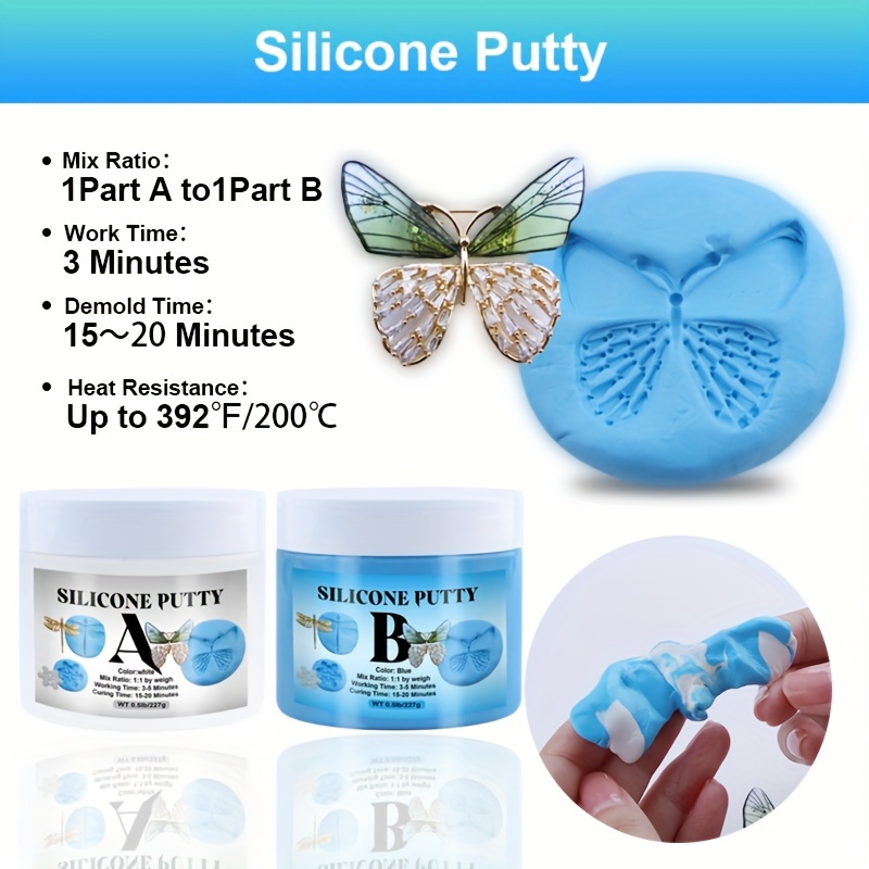 Silicone Mold Putty For DIY Molds Making, Super Easy 1:1 Mix, DIY Mould  Make Strong, Reusable Silicone Molds, Non-Toxic, For ,Resin, Plaster, Soap