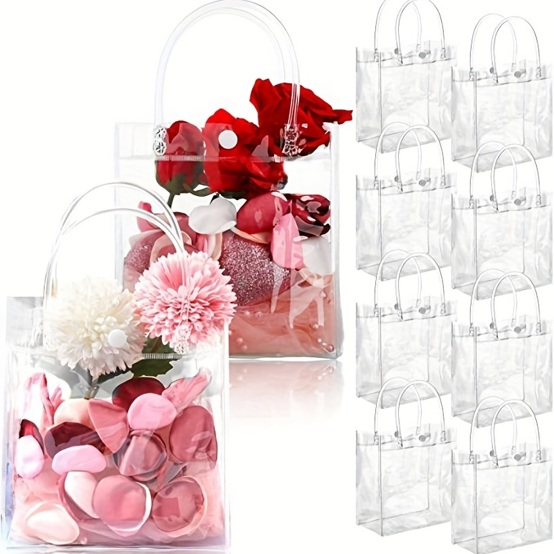 Bag Frosted Pvc Handbags Portable Gift Packaging Bags - Temu