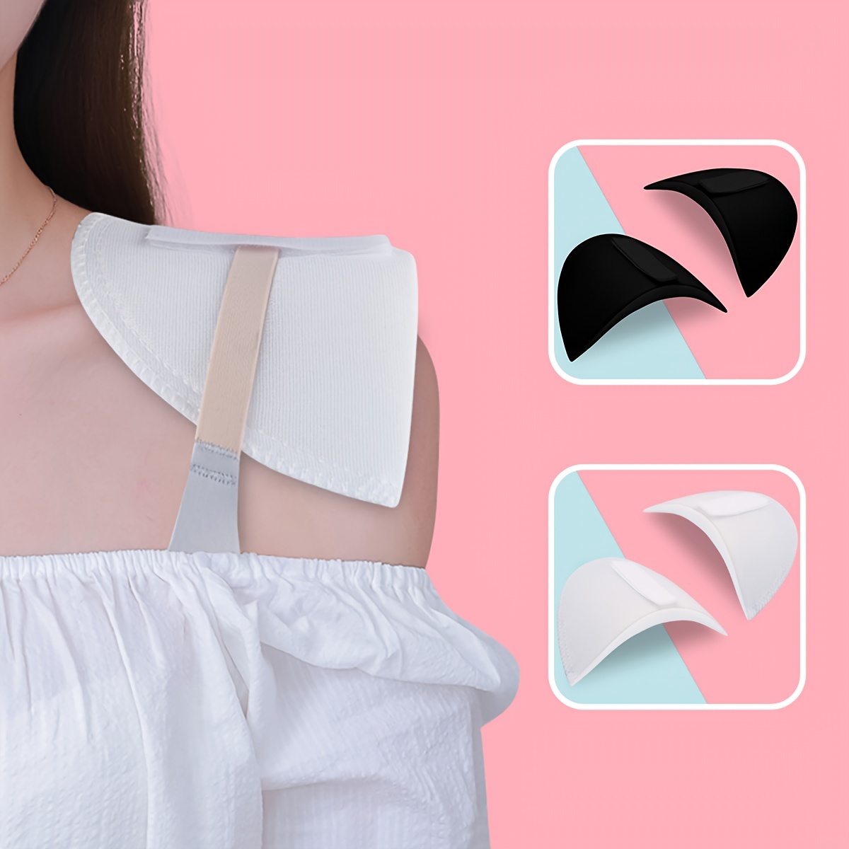 Silicone Shoulder Pads Soft Non slip Self adhesive Bra Strap