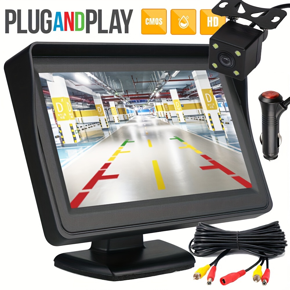 4.3 Fold Monitor For Video Car Rear Forward Back View Side Front Parking  Camera