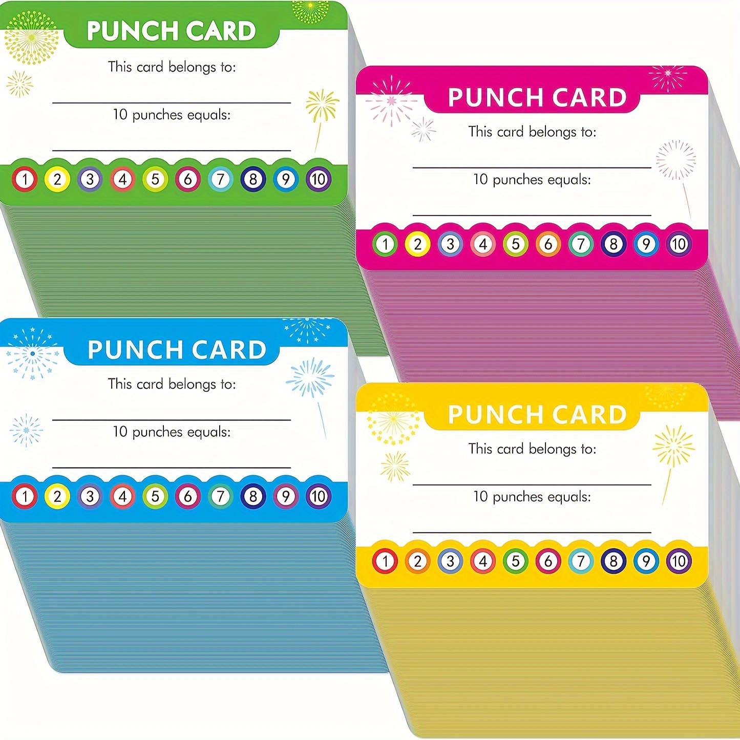 1pc/50 Sheets Early Education Cartoon Number Reward Card For Classroom  Student And Teachers' Incentives, Punch Card