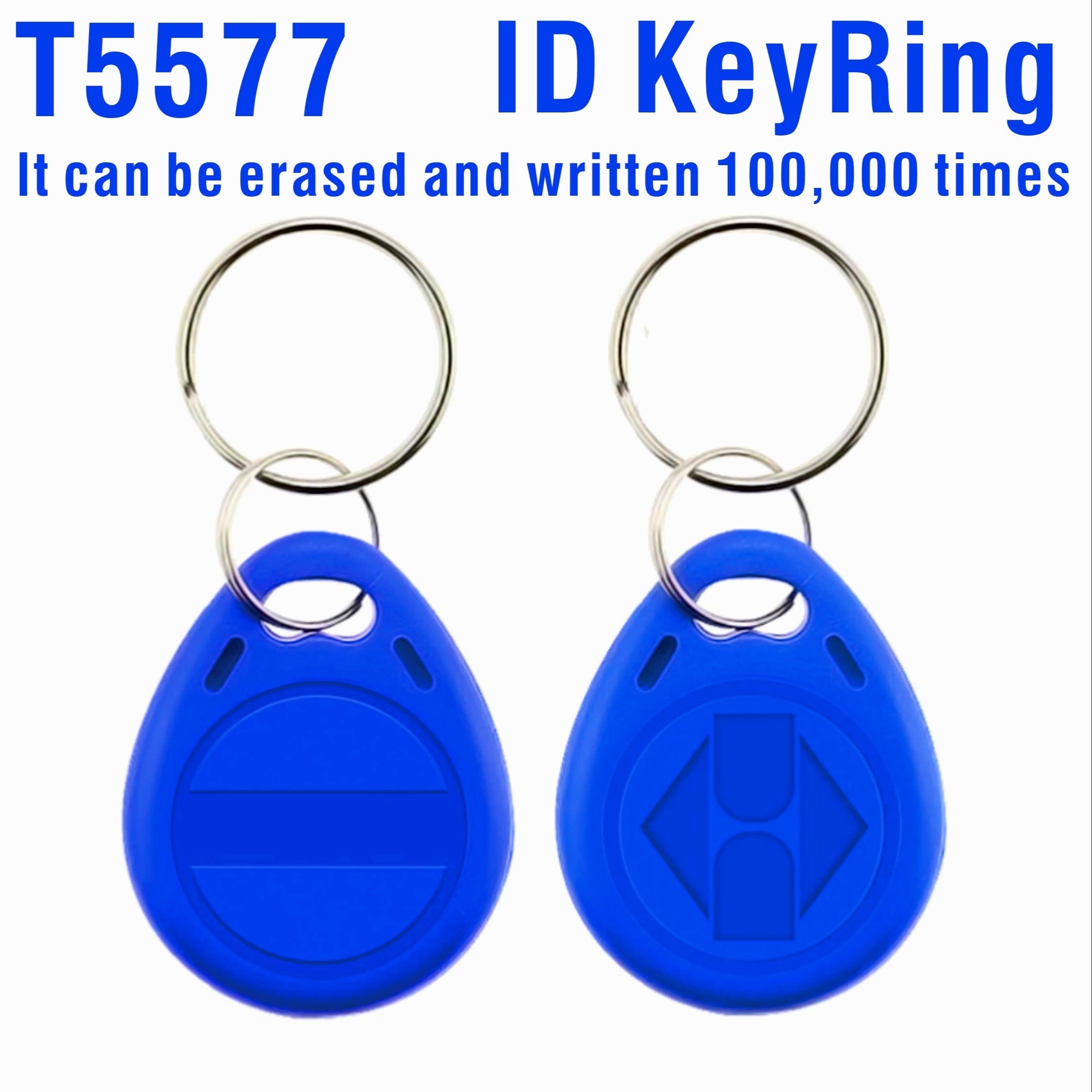 Porte-clés inscriptible T5577 RFID, étiquette de jeton pour