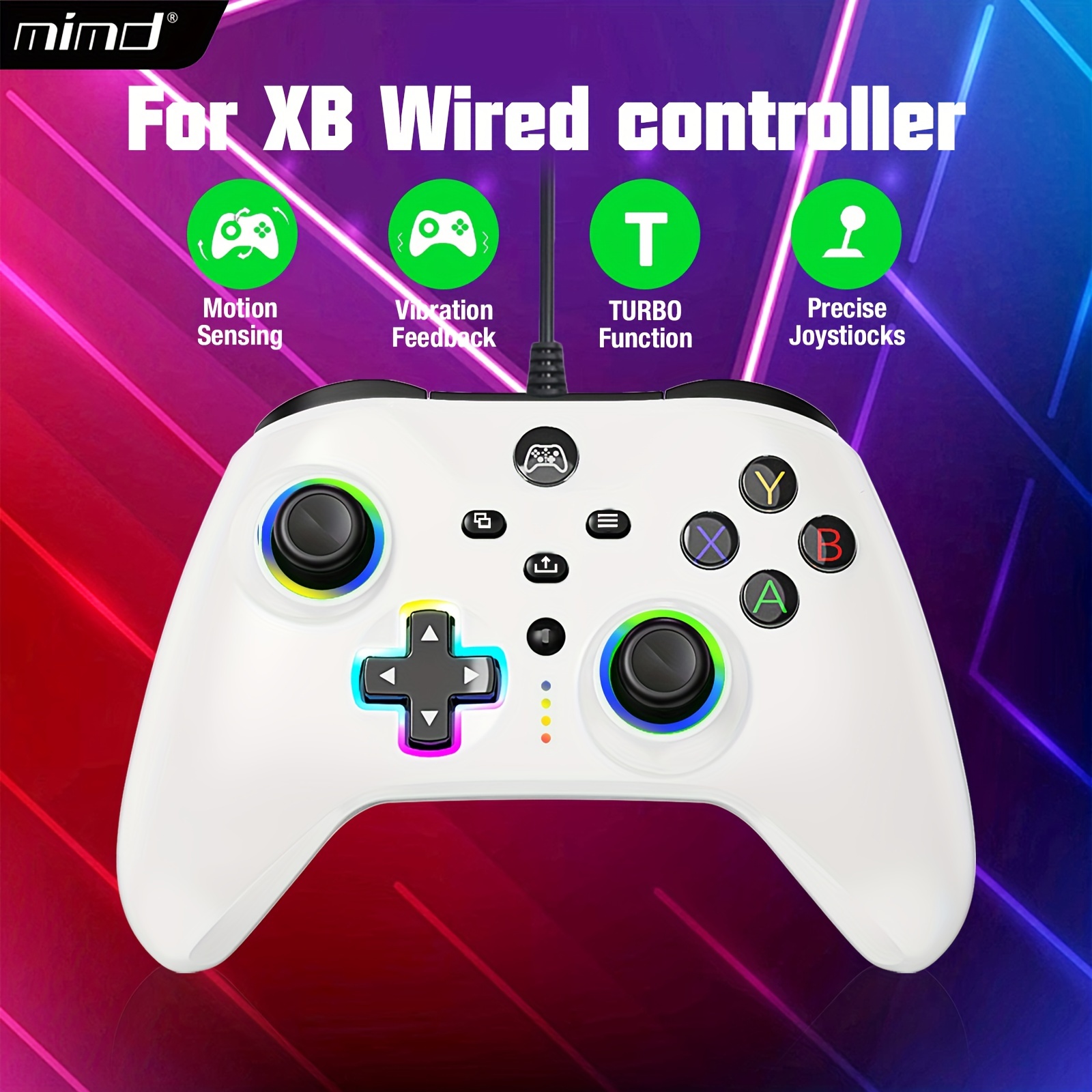 Manette Xbox One-S-X-PC SPECTRA Lumineuse Noire LED RGB EDITION