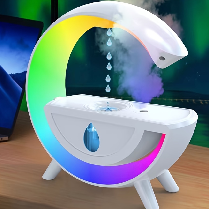 Humidificador pequeño, humidificador de gotas de agua antigravedad,  humidificador creativo de reflujo de gotas de agua flotante con  humidificador