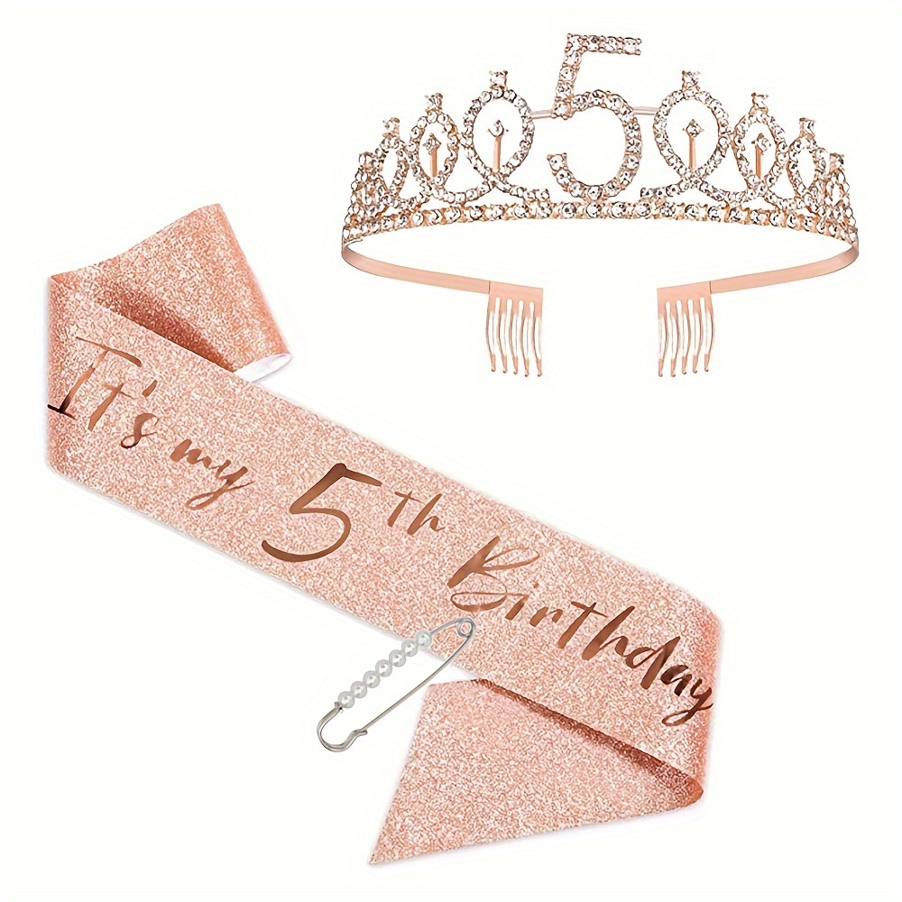 18 anni Compleanno Corona Cristallo Fascia per capelli Ragazza Tiara  Princess Head Accessory