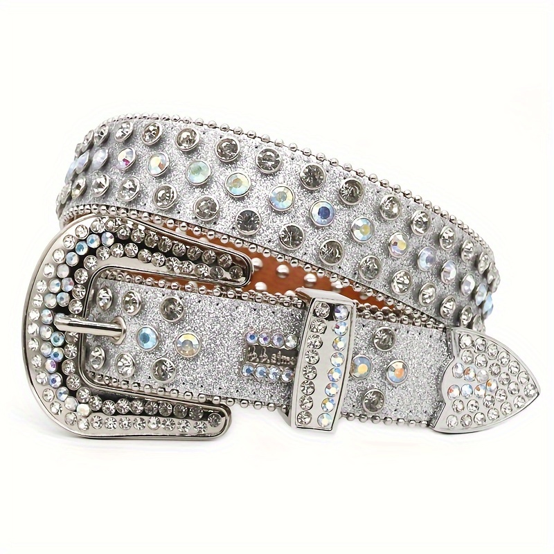 Fast Delivery Luxury Crystal Women Mens Belt Unisex Diamond Studded  Rhinestone Belts Western Sparkle Designer Leather Belt - Buy Bb Simon