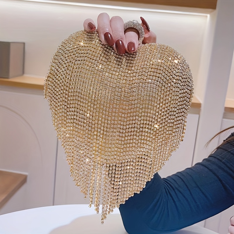 Fashionable Heart Shaped Decorated Stitching Crossbody Bag