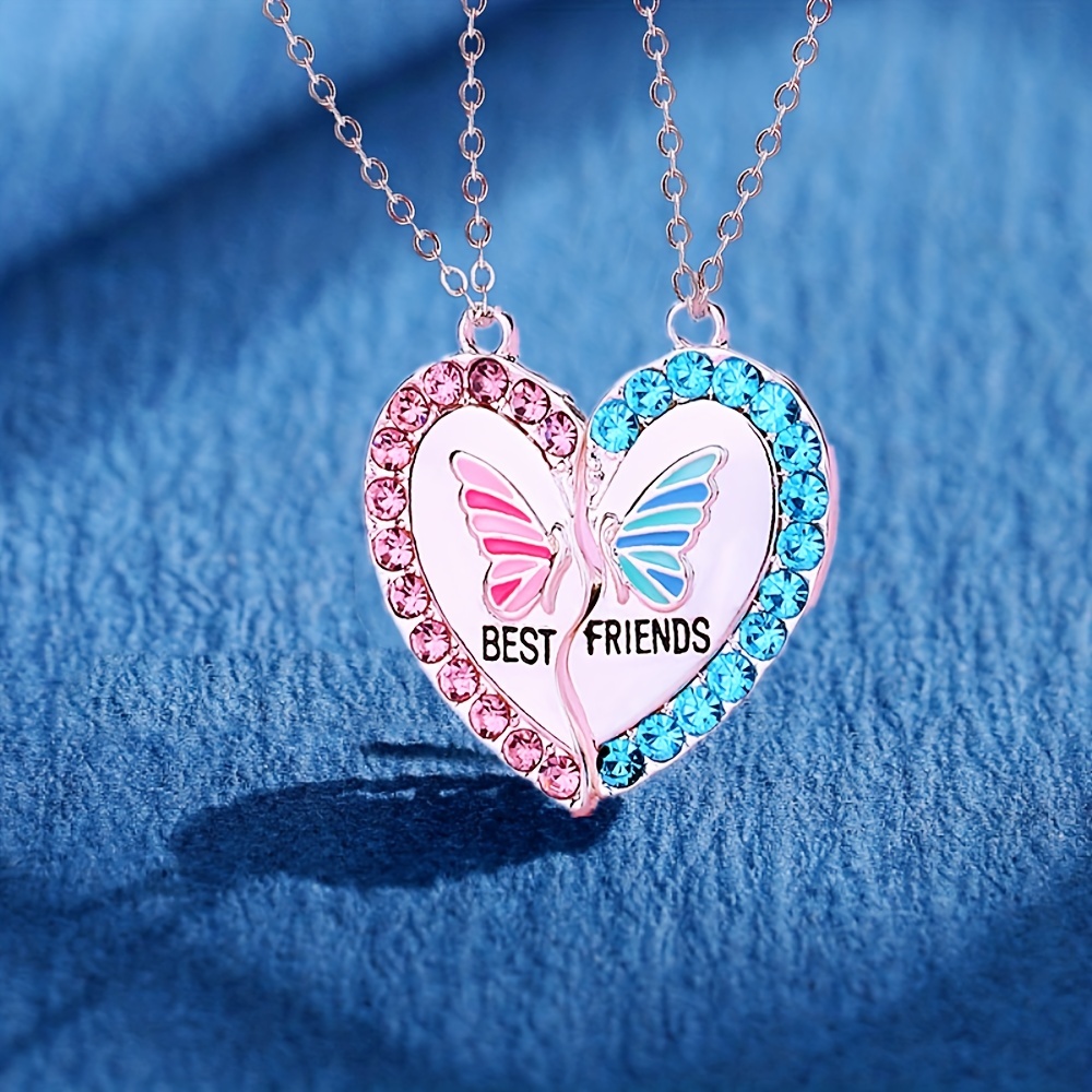 Necklace Bff Necklace 2 Kinds Of Cute Necklaces Aesthetic Pendant  Accessories Kawaii Friendship Bestie Best Friend Gifts For Teen Girls,  Alloy Steel