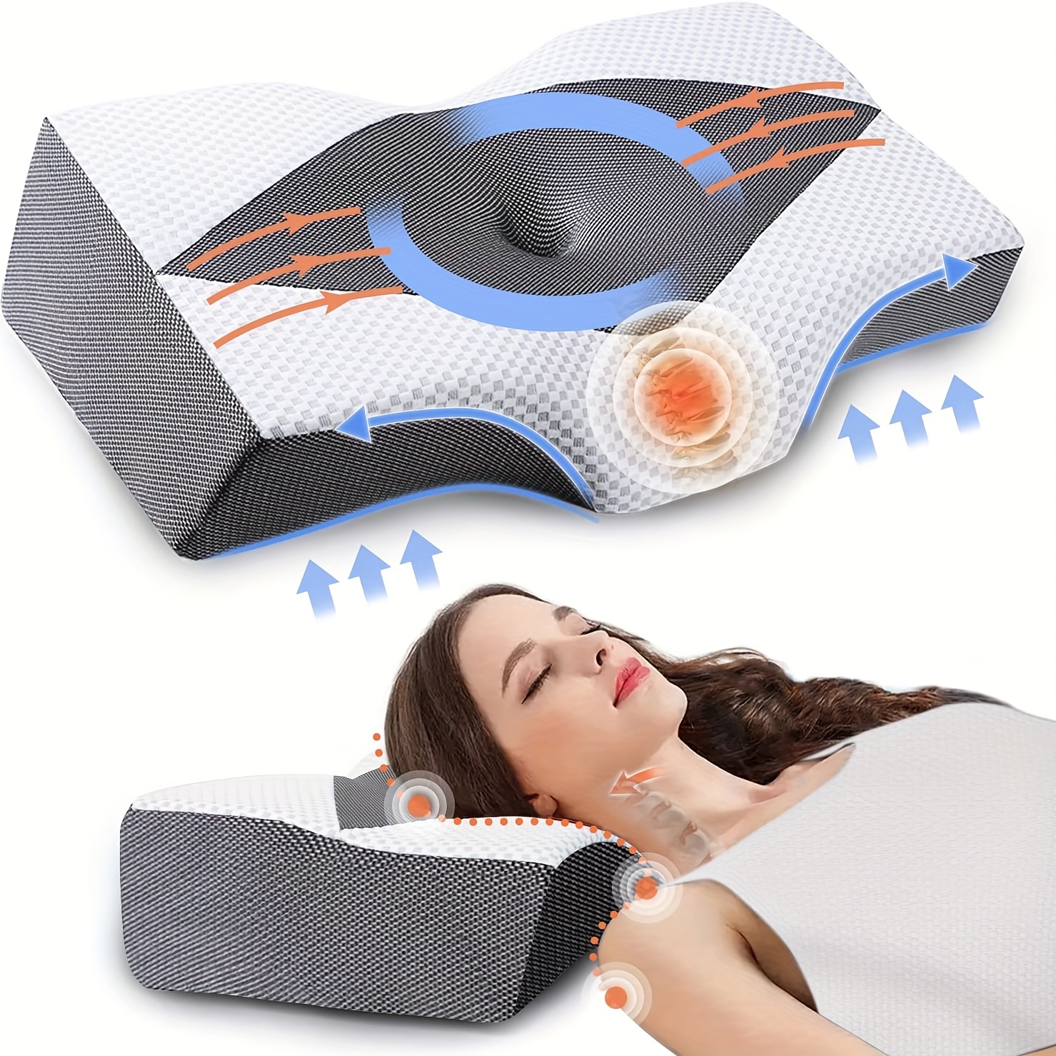 Memory Foam Travel Pillow Chin Shoulder Lumbar And - Temu