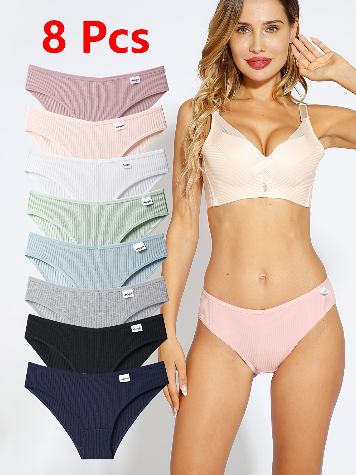 Seamless Soft Briefs Panties Set Women's Underwear Lingerie - Temu Canada