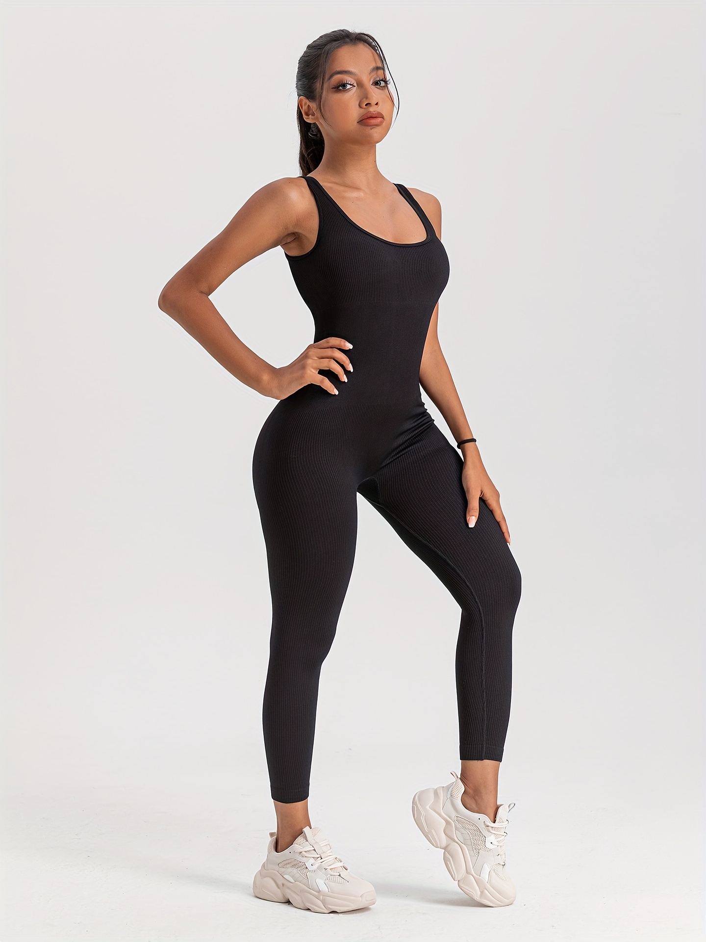 Womens Closure Waist Bustier Sweatsuit Body Shaper Yoga Suit