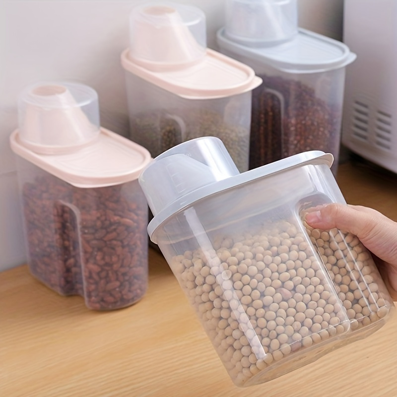 Rice Bucket Ice Barrelportable Transparent Cereal Storage - Temu