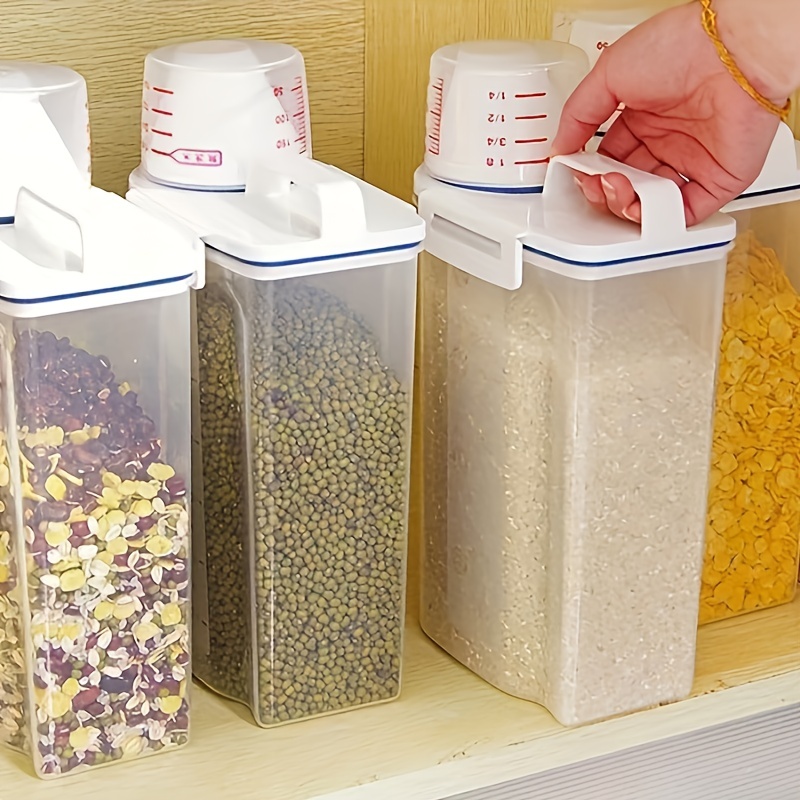 Rice Bucket Ice Barrelportable Transparent Cereal Storage - Temu