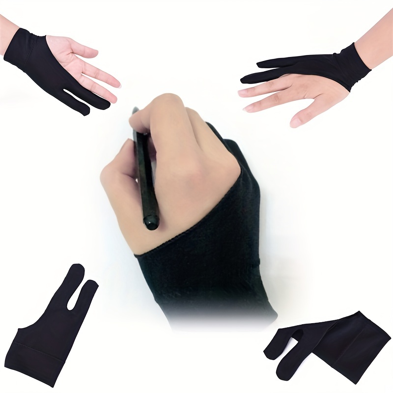  Art 2-Finger Glove for Drawing Tablets Lycra Glove Artist  Drawing Glove for Graphics Tablet Light Box Tracing Light Pad : Electronics