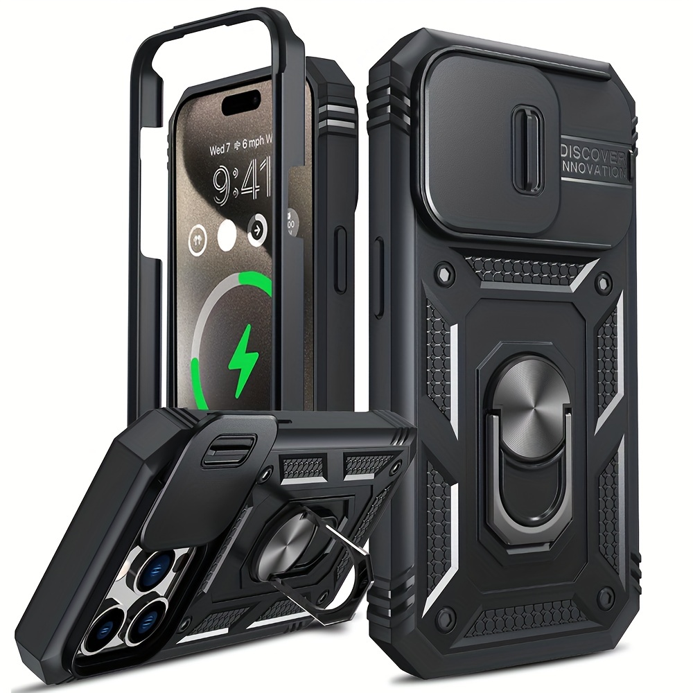 Funda De Silicona Antigolpes Apple Iphone 15 Pro Max Transparente Armor Con  Protector De Cámara