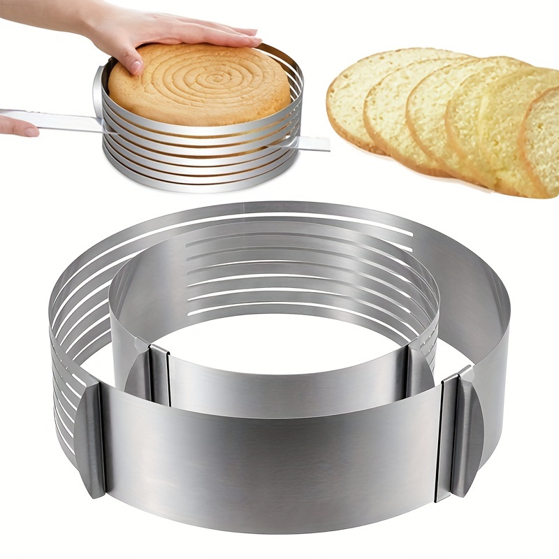 Cake Rings for Baking, Cake Ring Mold, Adjustable 6-12inch Stainless Steel  Round Slicer Cutter Ring Mold, Circle Frost Form Cookie Funnel Cake Mix  Kit, Mousse Tiramisu Cake Pan Pastry Ring 