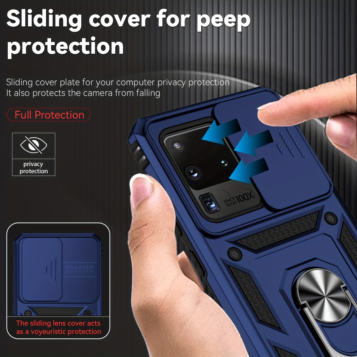 Schutzhülle für Samsung Galaxy S24 Ultra, Nillkin CamShield Pro, Blau