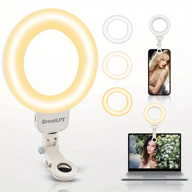 Selfie Light Panel Luz Led Clip - Temu