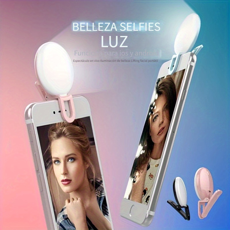 Luz Selfies Recargable Clip Luz Teléfono Iphone: Luz Led - Temu Chile