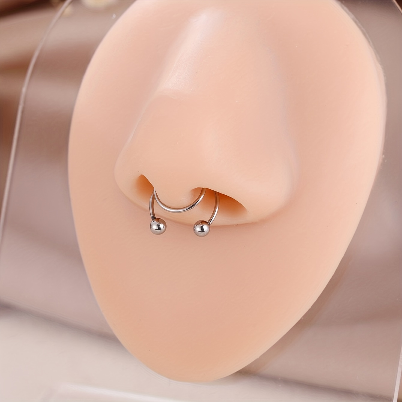 V shaped Geometric Fake Nose Septum Ring For - Temu