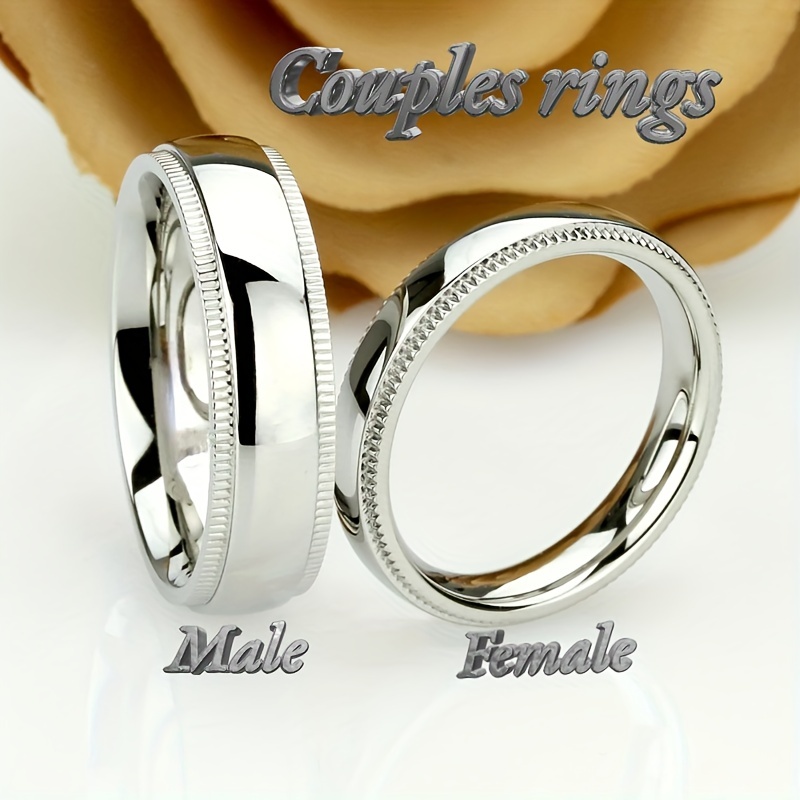 Couples Rings Engagement Rings Black Women Wedding Stainless Steel Rings Men