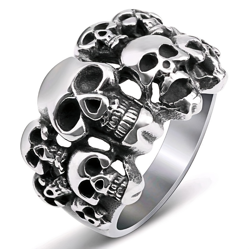 Men'S Retro 316L Stainless Steel Ring Motorcycle Party Biker Ring Gothic  Punk Style Eye Of God Ring Demon Eye Ring Cool Ring Men' Women Hip Hop