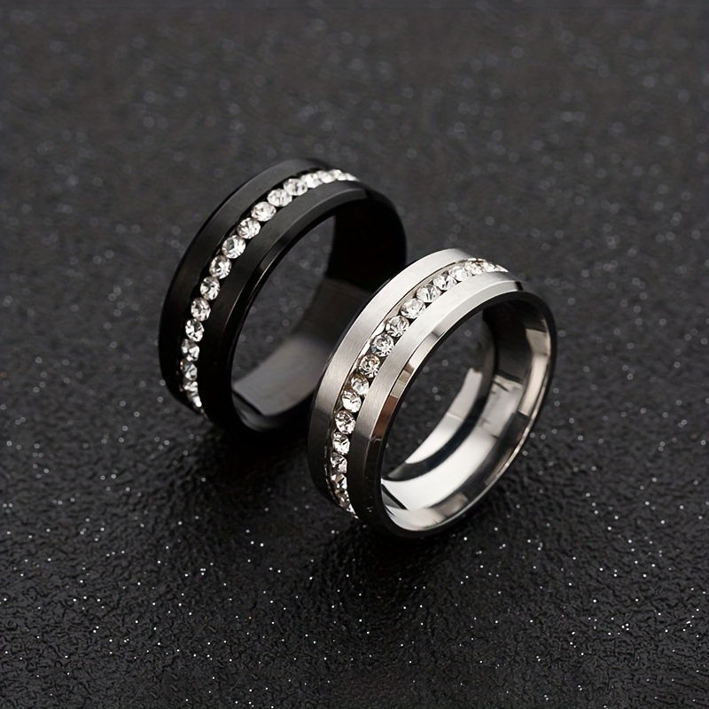 Couples Rings Engagement Rings Black Women Wedding Stainless Steel Rings Men