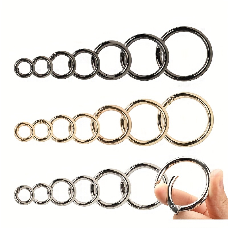 Golden Silvery 2 Sizes Multi Functional Spring Round Buckles For
